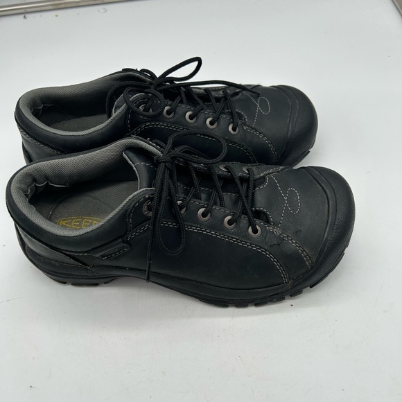 Keen Womens Oxfords Shoes Lace Up Black Leather Casual comfort - Picture 8 of 9